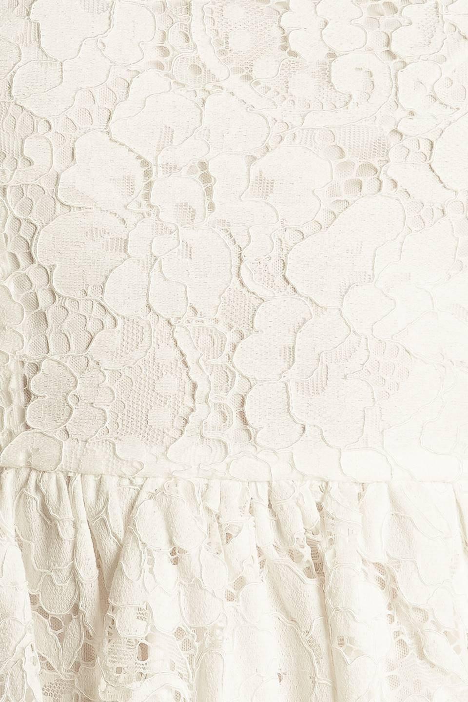 We Trust You Woven Lace Top in white, fabric swatch — Soul Flow Apparel