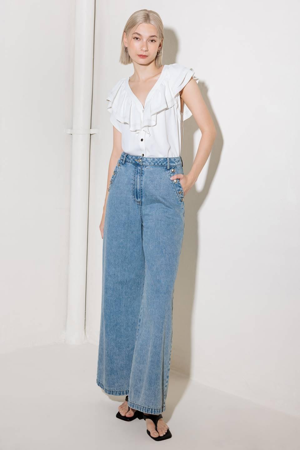 Made for Romance Off White Woven Top in off-white, view 6 — Soul Flow Apparel