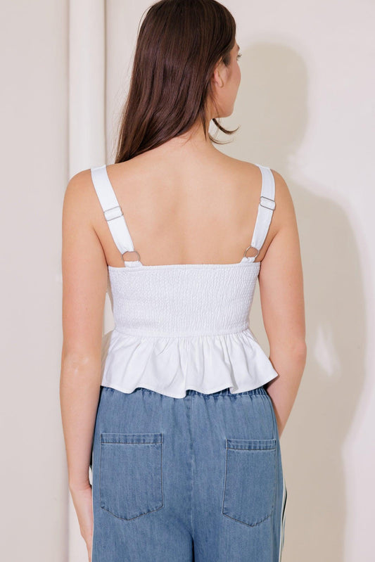 In This Moment White Woven Top, view 7 — Soul Flow Apparel