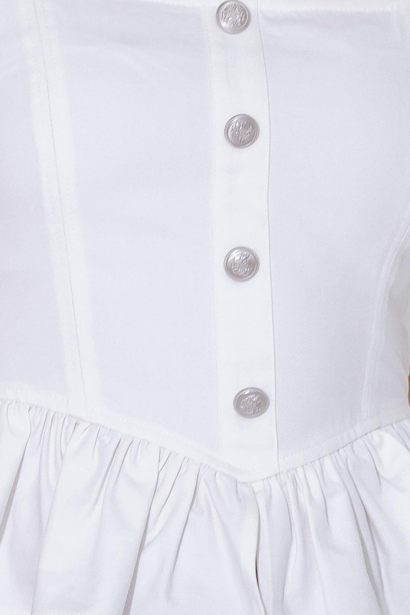 In This Moment White Woven Top, fabric swatch — Soul Flow Apparel