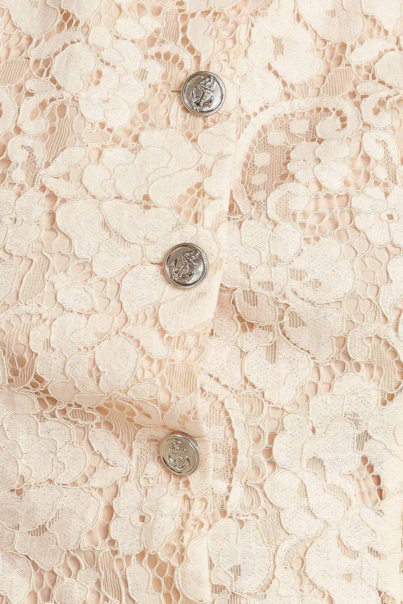 Sweet But Strong Woven Vest in light peach, fabric swatch — Soul Flow Apparel