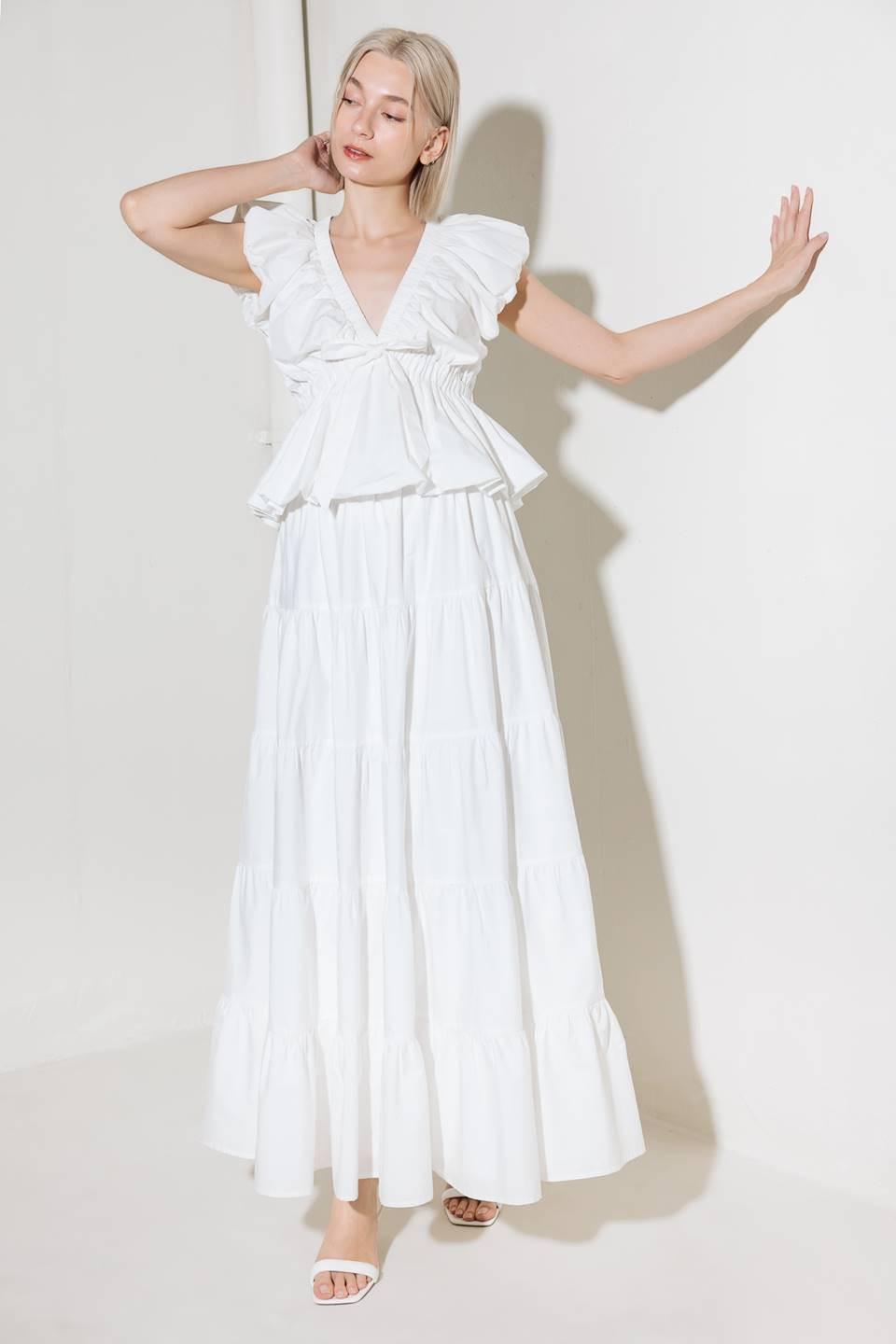 Slow Down in White Woven Top, view 6 — Soul Flow Apparel