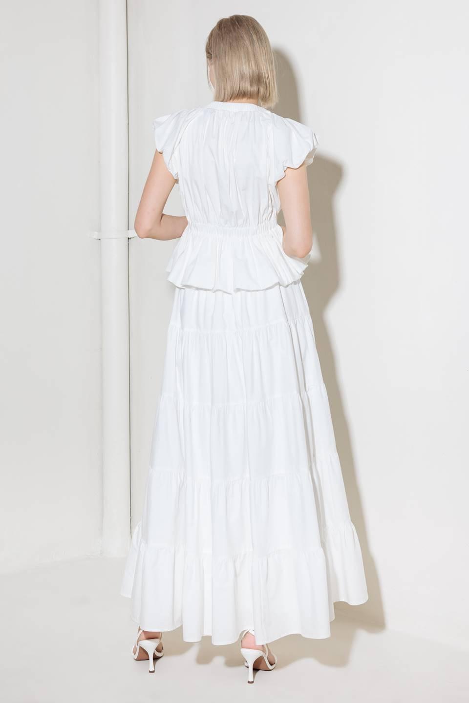Slow Down in White Woven Top, view 7 — Soul Flow Apparel