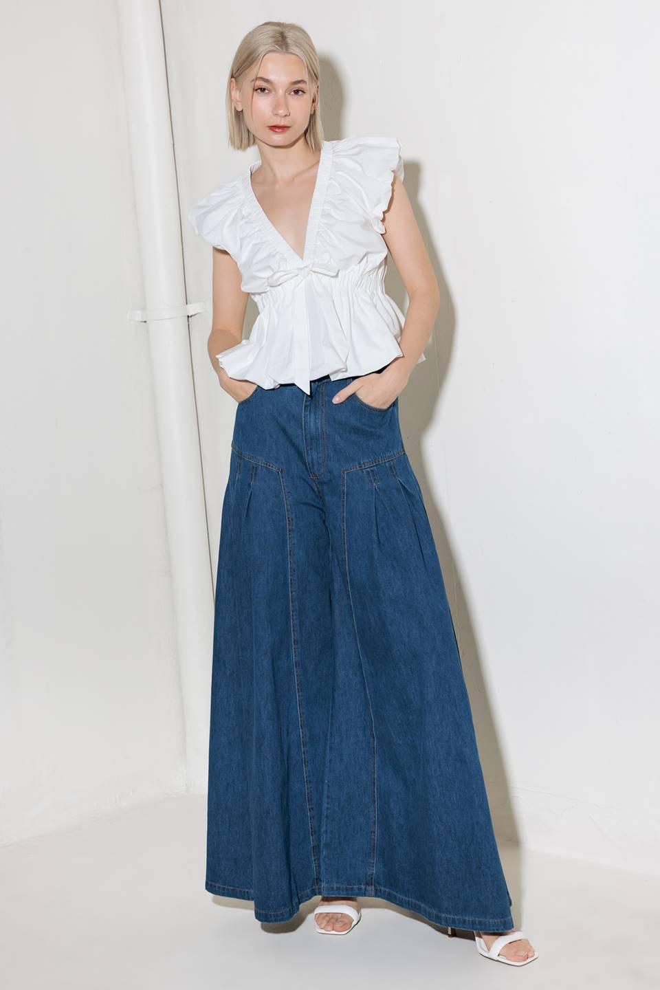 Slow Down in White Woven Top, view 8 — Soul Flow Apparel