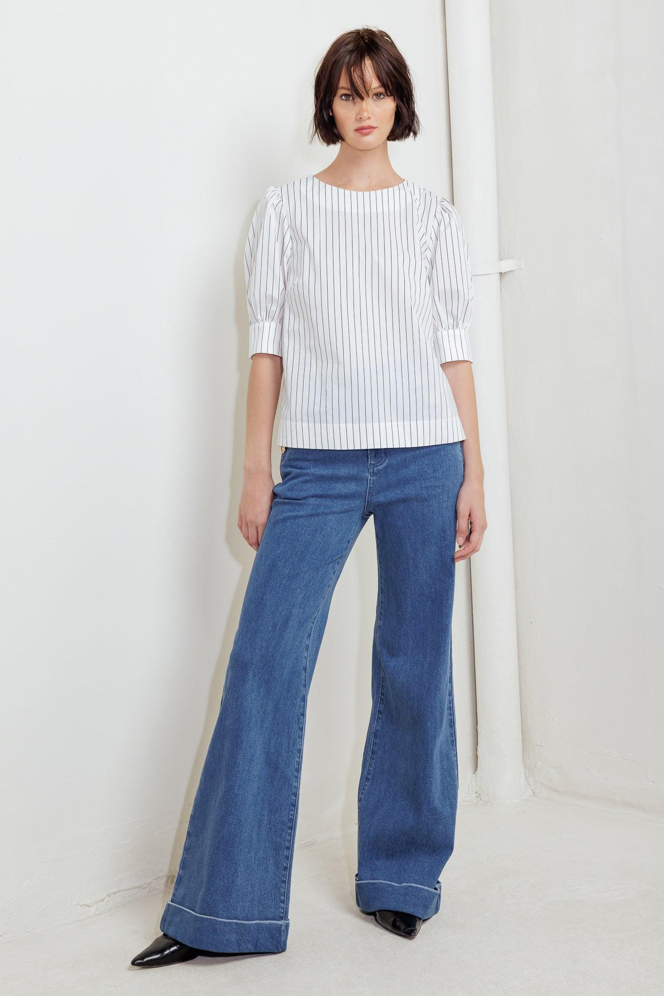 Cocoon Hour White Woven Top, view 4 — Soul Flow Apparel