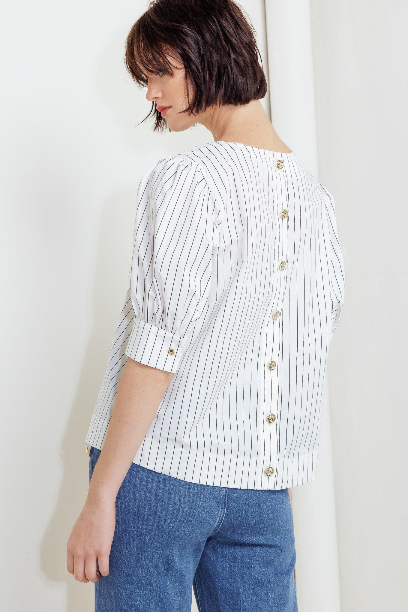 Cocoon Hour White Woven Top, view 7 — Soul Flow Apparel