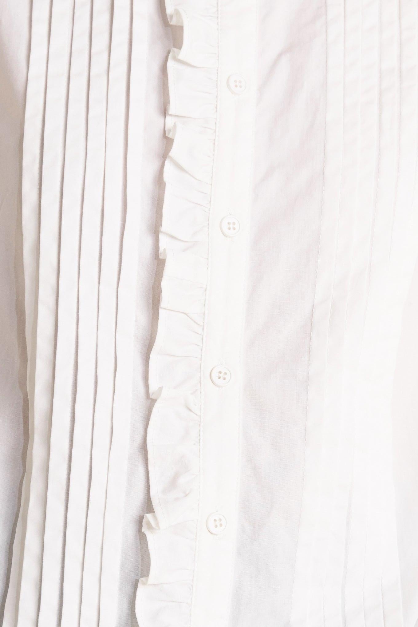 Milk Cloud Woven Top in white, fabric swatch — Soul Flow Apparel
