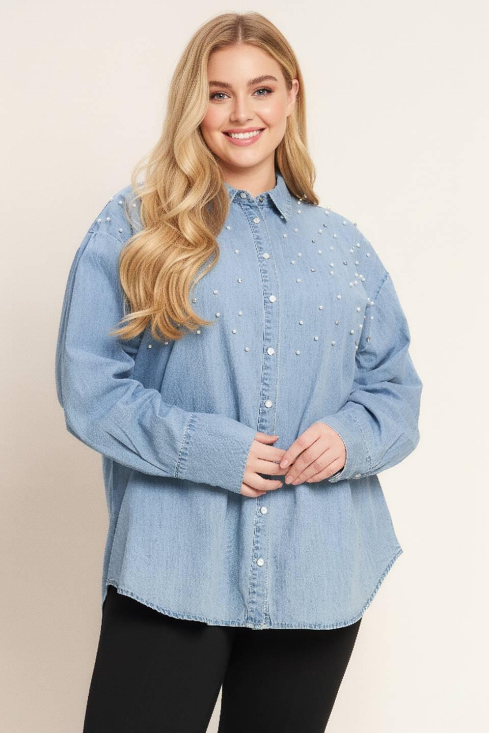 Power Tailoring Lightweight Shirt in light indigo, view 4 — Soul Flow Apparel