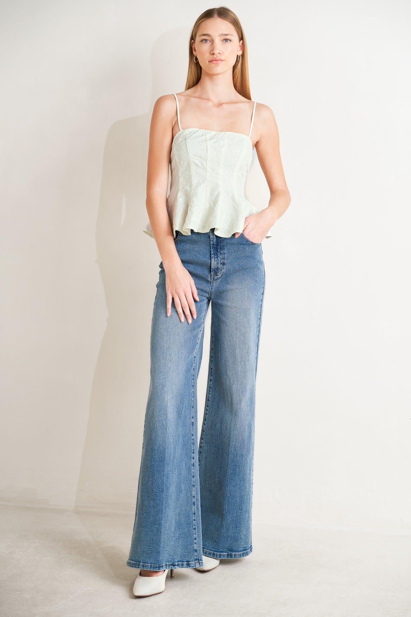 Grand Entrance Woven Top in ivory, view 5 — Soul Flow Apparel