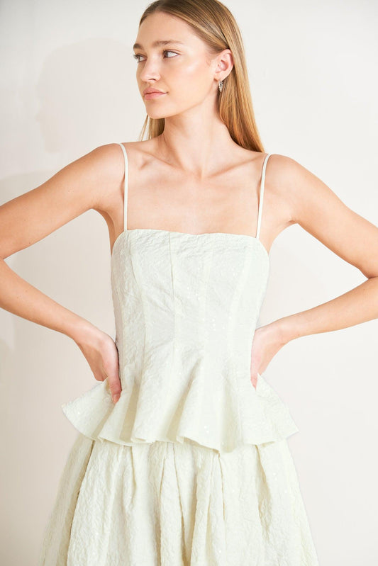 Grand Entrance Woven Top in ivory, view 8 — Soul Flow Apparel