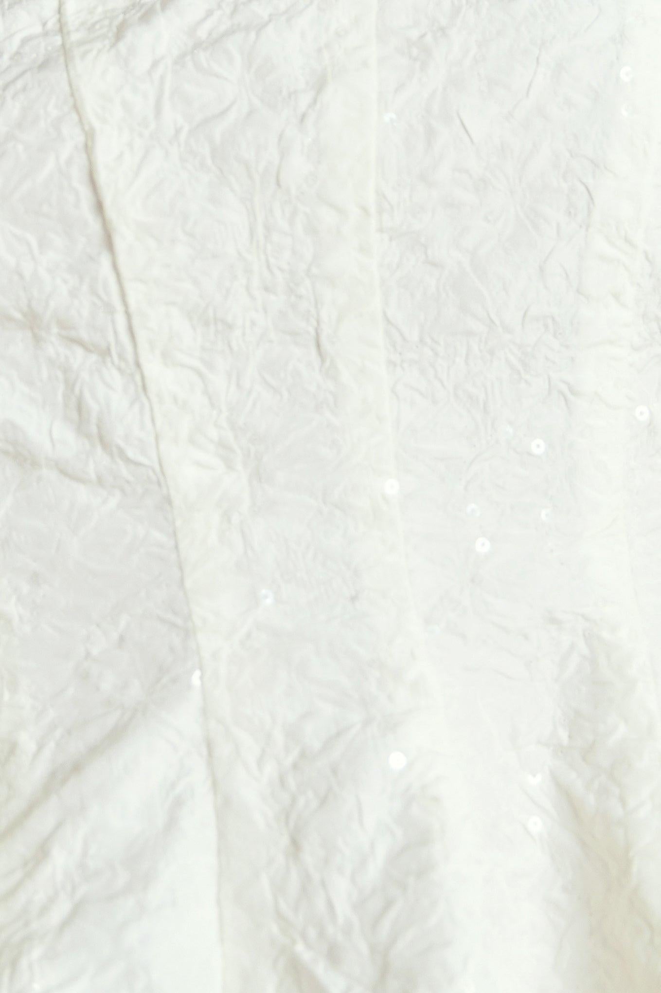 Grand Entrance Woven Top in ivory, fabric swatch — Soul Flow Apparel