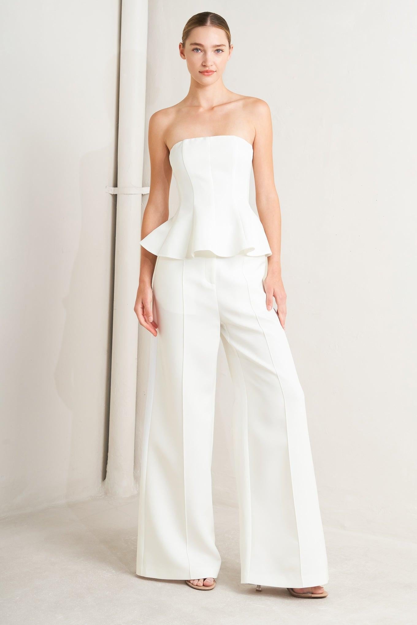 Sunshine Dream Woven Top in white, view 2 — Soul Flow Apparel