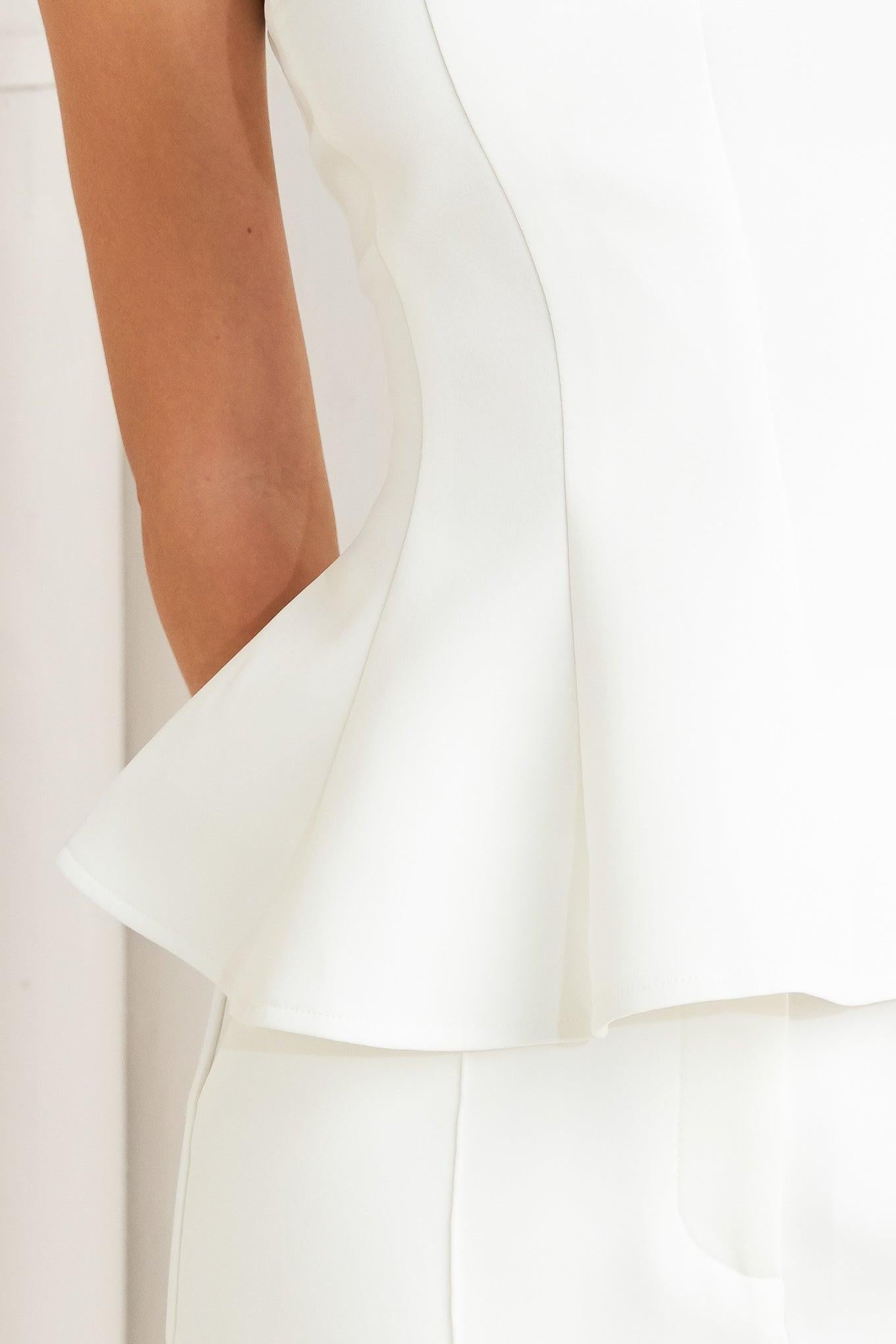 Sunshine Dream Woven Top in white, view 4 — Soul Flow Apparel