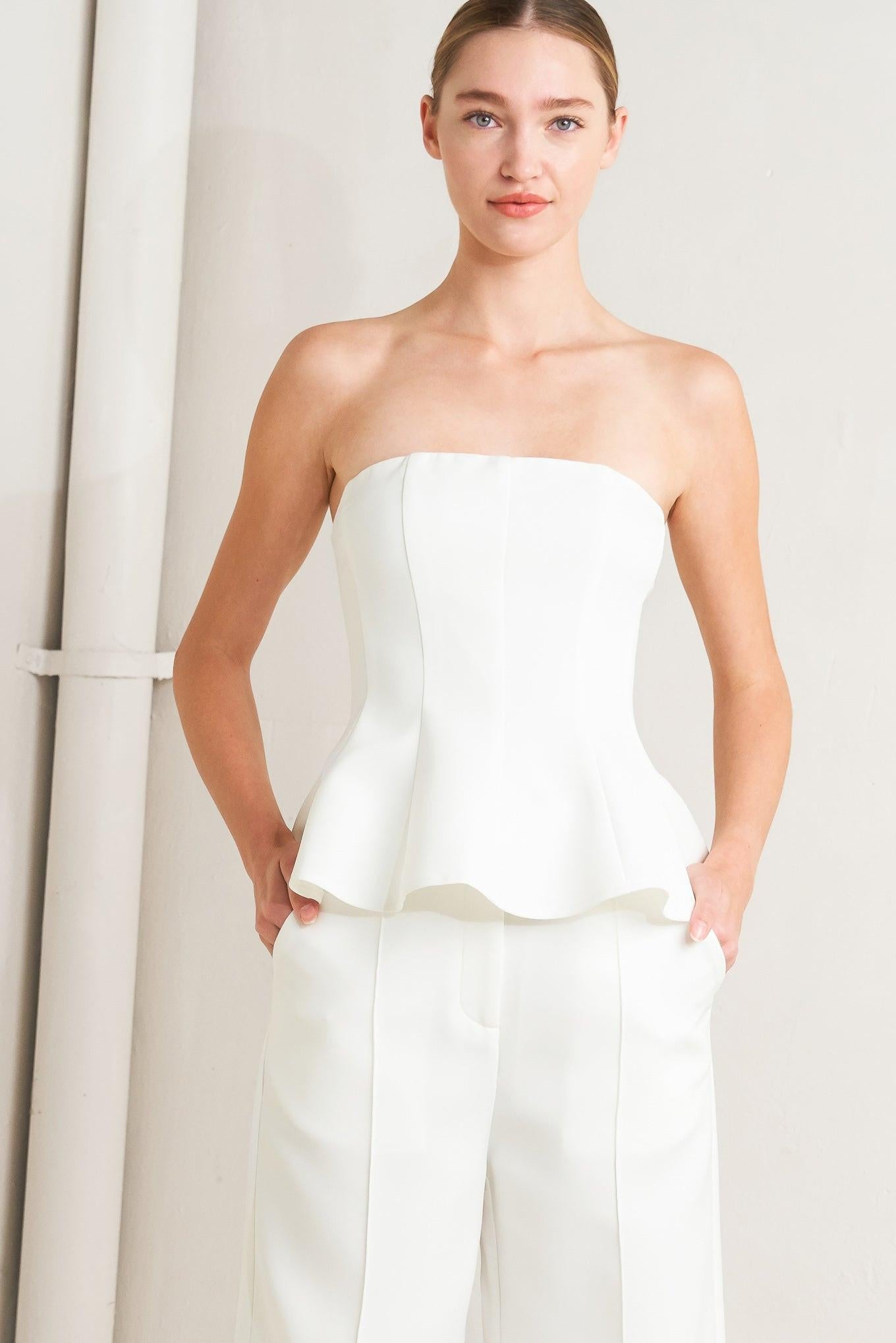 Sunshine Dream Woven Top in white, view 6 — Soul Flow Apparel