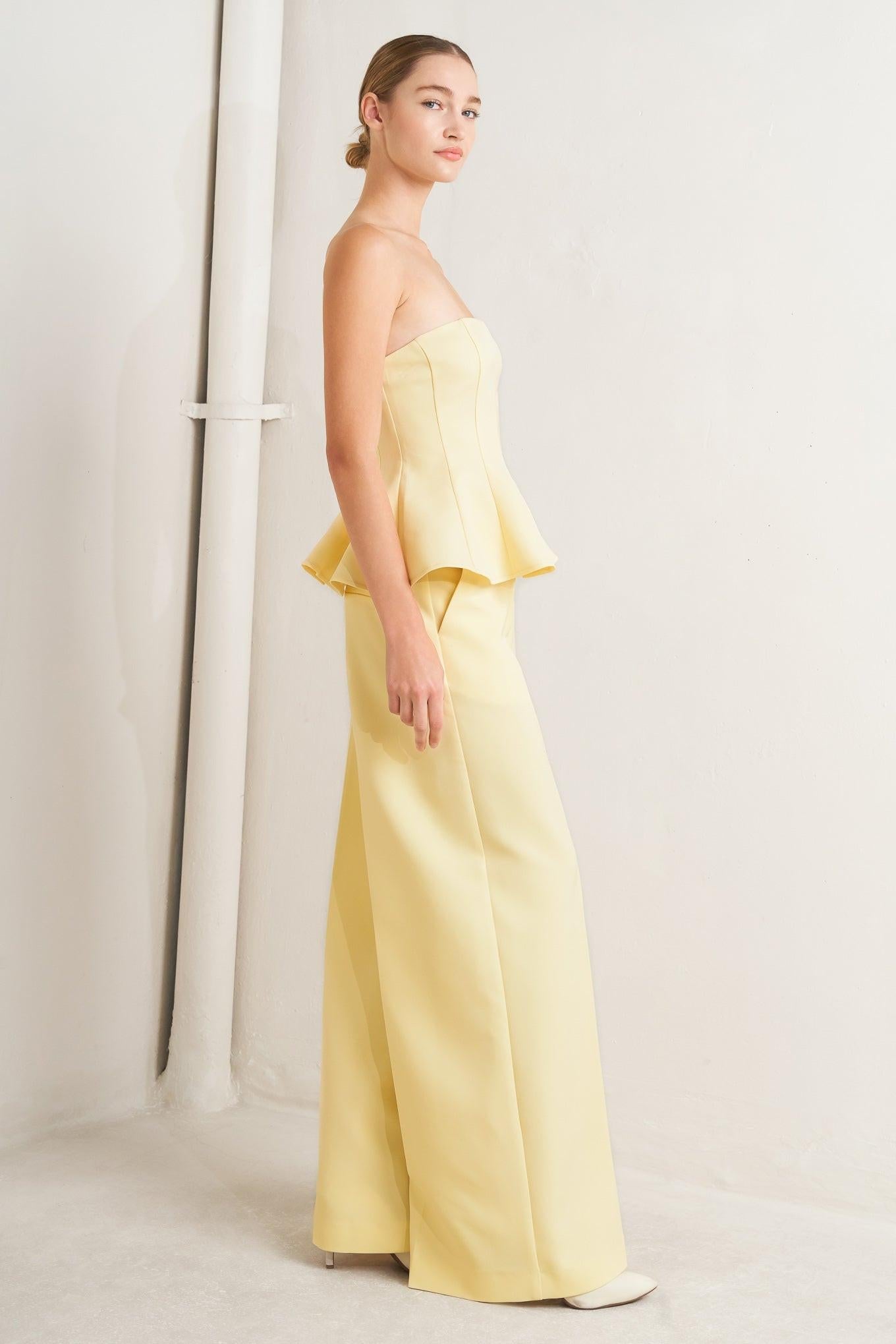 Sunshine Dream Woven Top in yellow, view 5 — Soul Flow Apparel