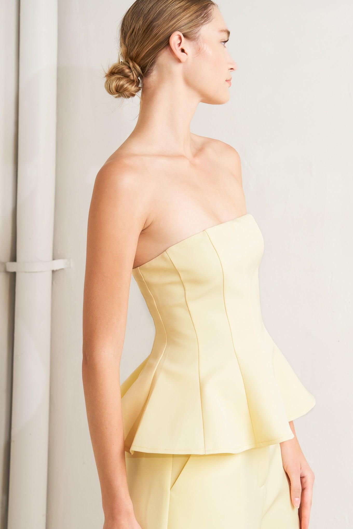 Sunshine Dream Woven Top in yellow, view 6 — Soul Flow Apparel