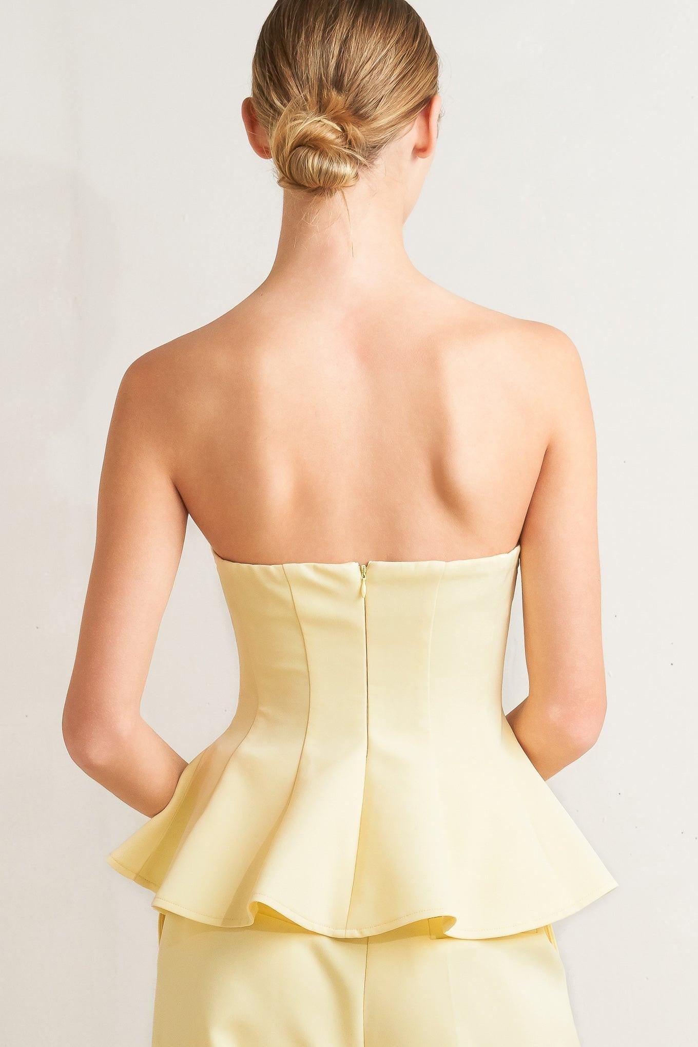 Sunshine Dream Woven Top in yellow, view 7 — Soul Flow Apparel