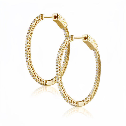 Kristen Cz Oval Hoop — Soul Flow Apparel