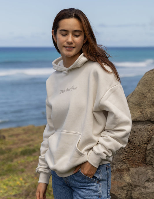 Faith Over Fear Taupe Unisex Hoodie – Christian Hoodie