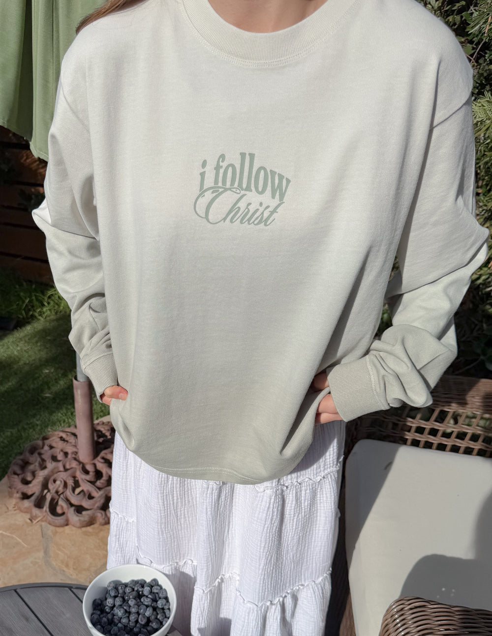 Follow Christ LS Heavyweight Tee – Christian T-Shirt