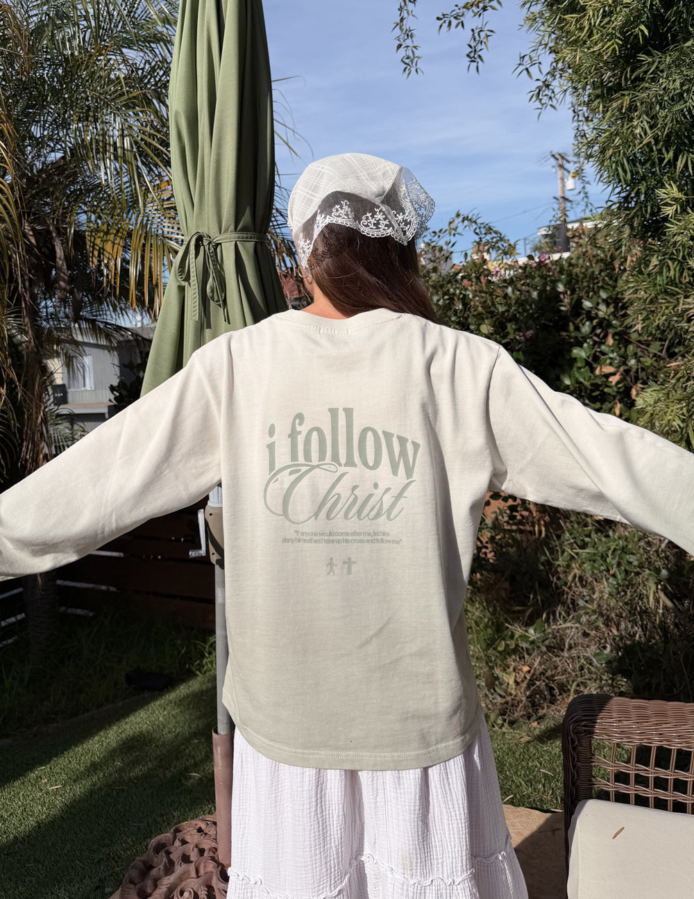 Follow Christ LS Heavyweight Tee – Christian T-Shirt