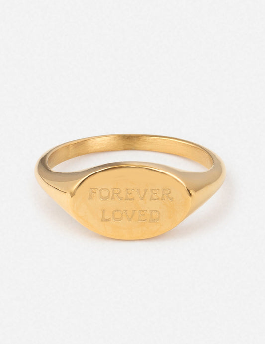 Forever Loved Oval Signet Ring – Christian Ring
