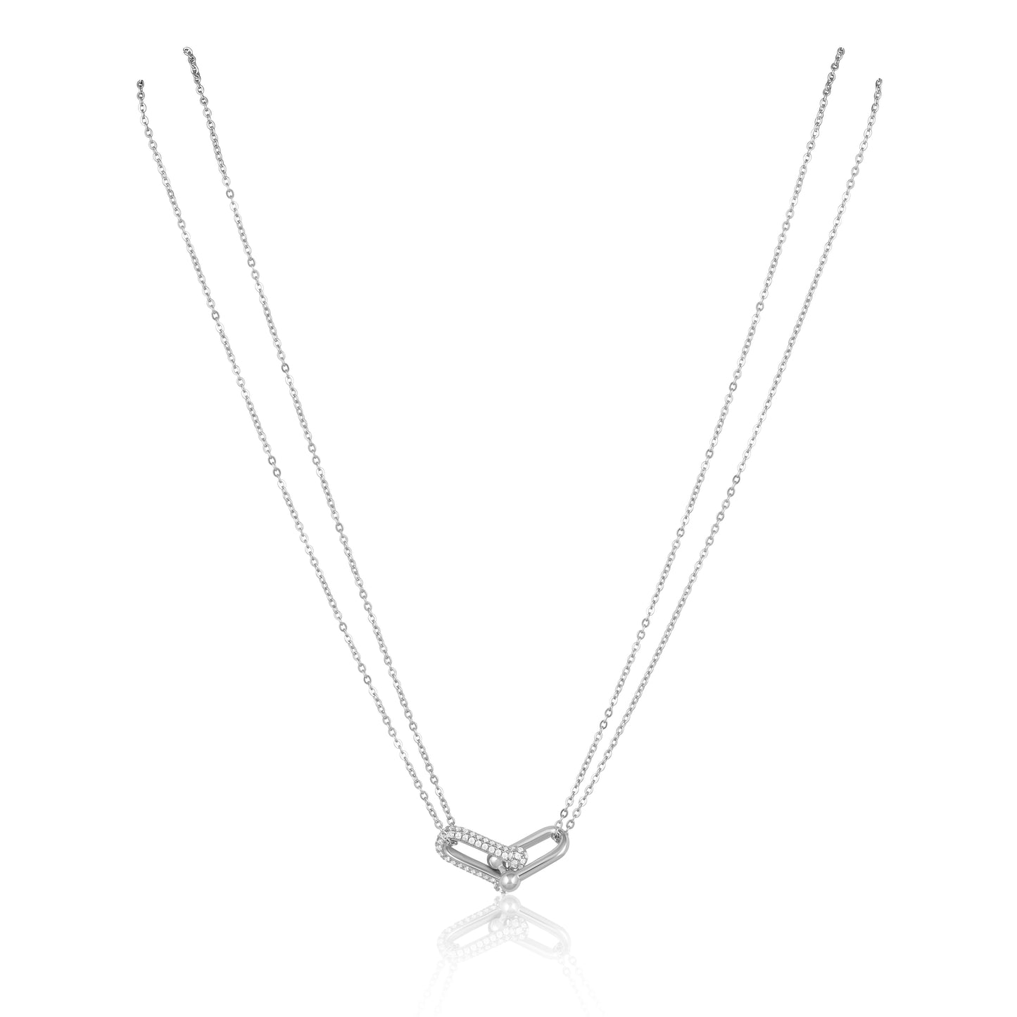 U Link Pave Necklace — Soul Flow Apparel