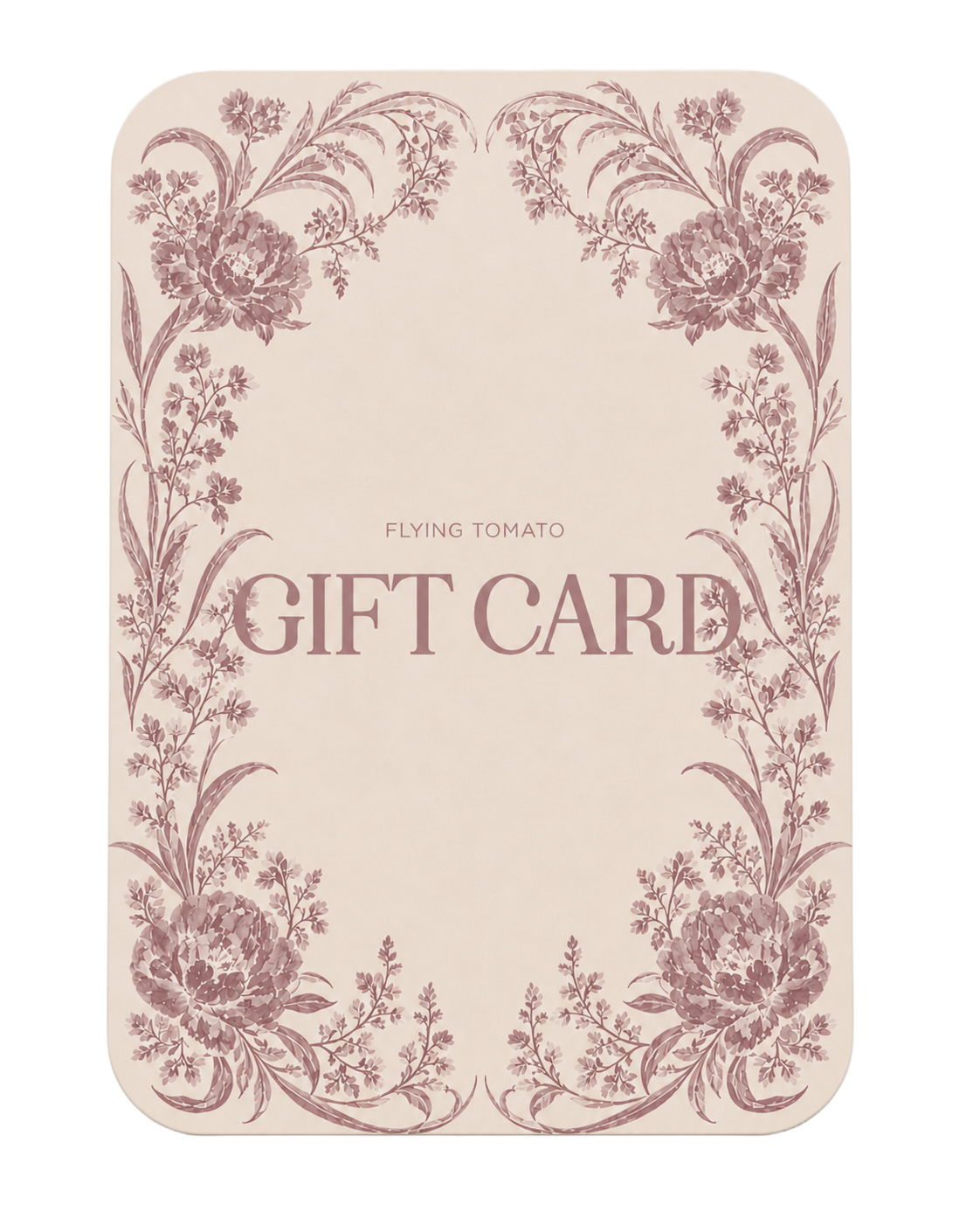 Flying Tomato E Gift Card with Email Delivery and Personal Message in cream — Soul Flow Apparel