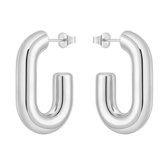 Gena Hoop in silver — Soul Flow Apparel