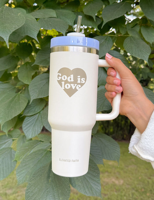 God is Love 40 oz Tumbler – Christian Tumbler