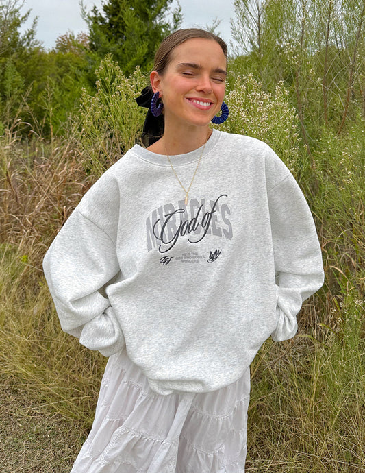 God of Miracles Unisex Crewneck – Christian Crewneck