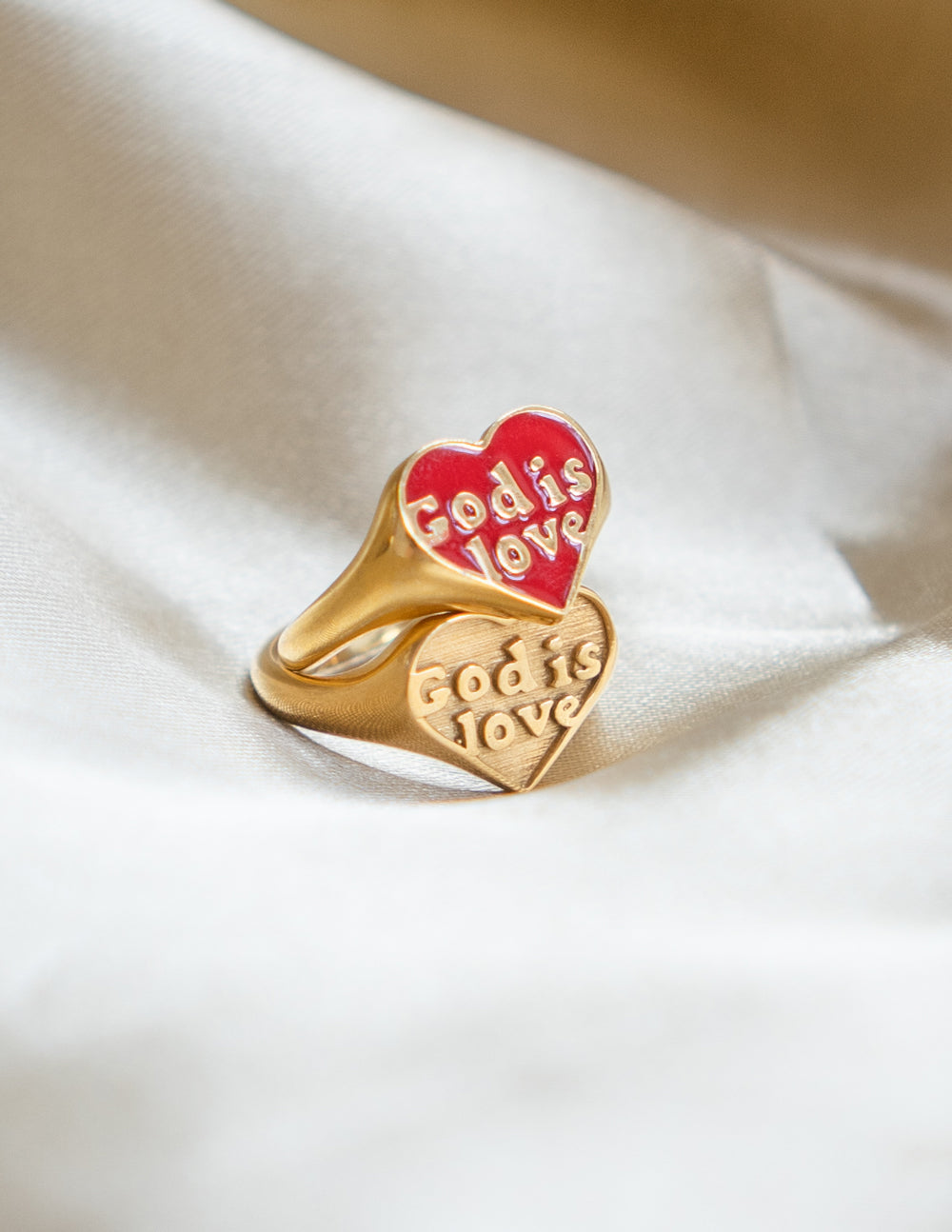 Enamel God is Love Ring – Christian Ring