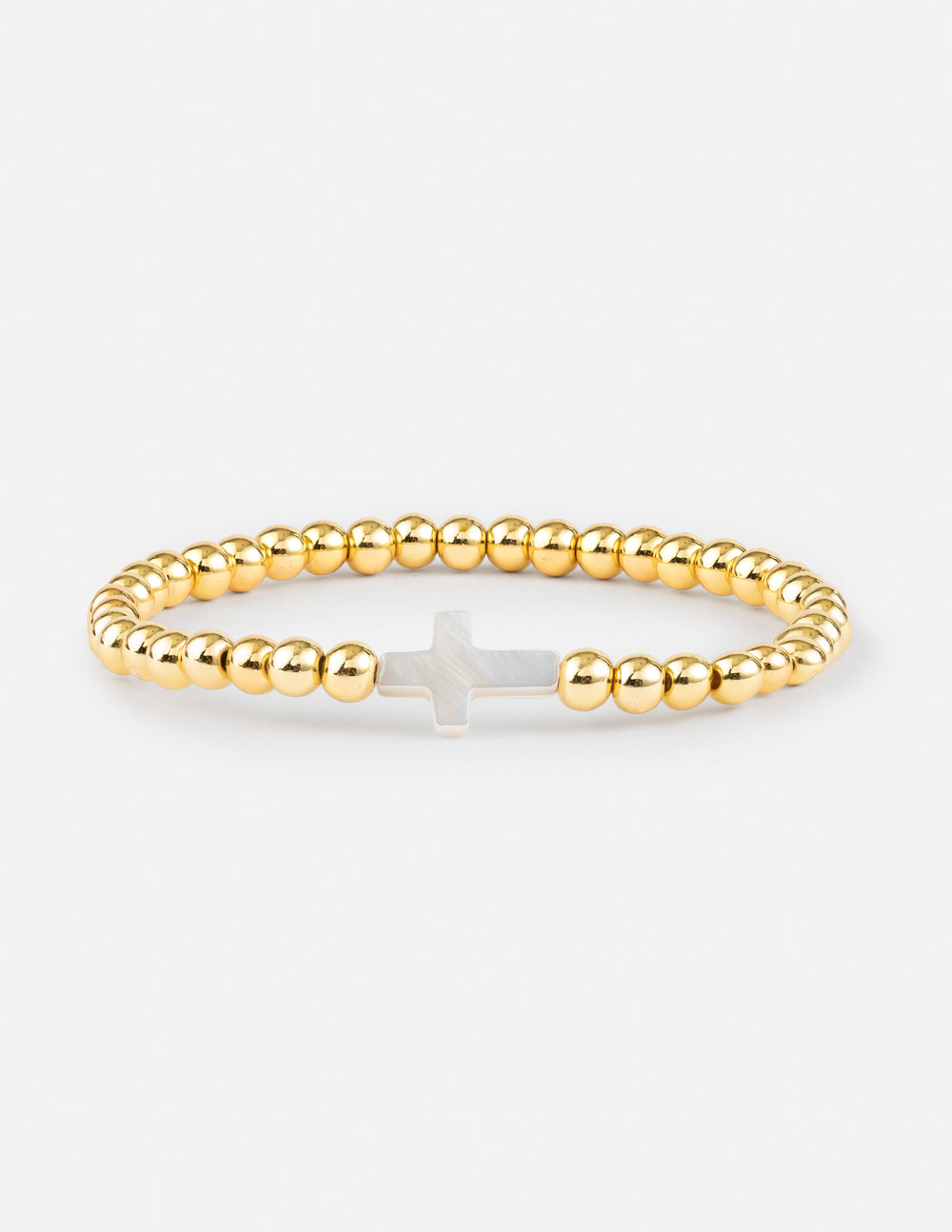 Gold Cross Bracelet – Christian Stone Bracelet