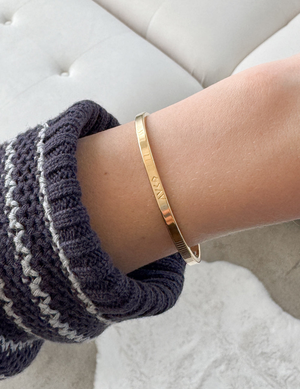 Gold Highs and Lows Cuff Bracelet – Christian Cuff Bracelet
