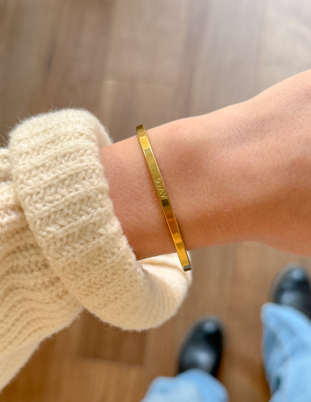 Gold Highs and Lows Cuff Bracelet – Christian Cuff Bracelet