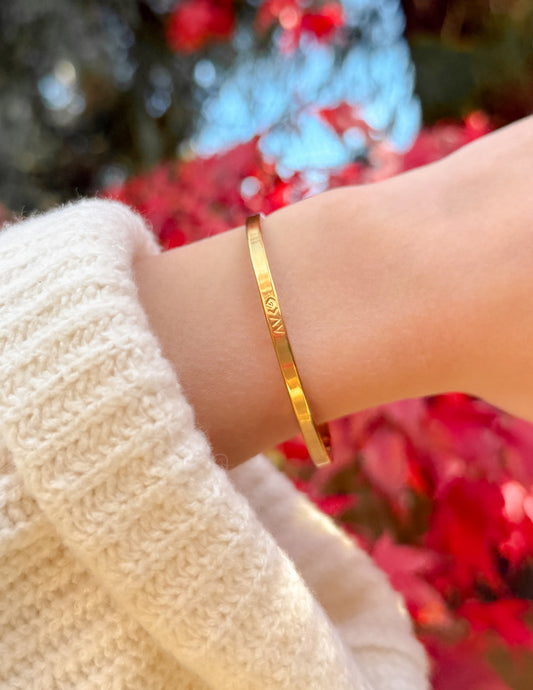Gold Highs and Lows Cuff Bracelet – Christian Cuff Bracelet