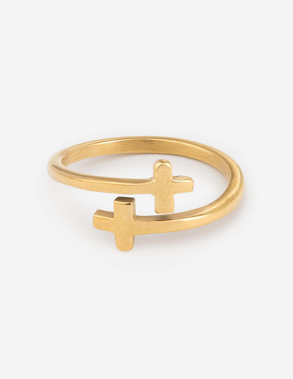 Gold Wrapped Cross Ring – Christian Ring