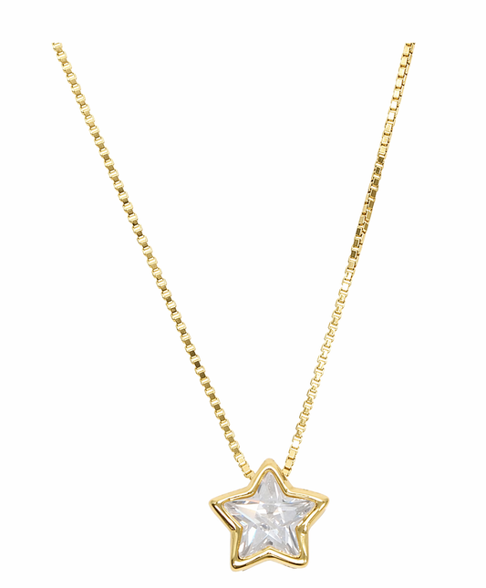 Cz Bezel Necklace - Star — Soul Flow Apparel