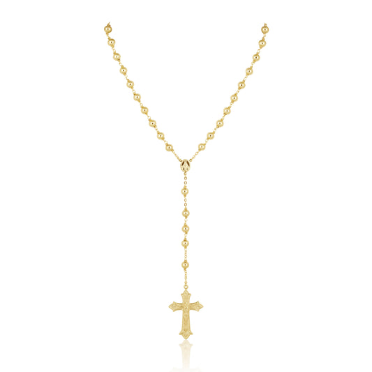 Golden Rosary Lariat — Soul Flow Apparel