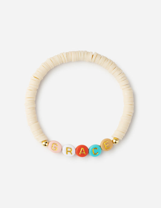 Grace Multicolored Letter Bracelet – Christian Letter Bracelet