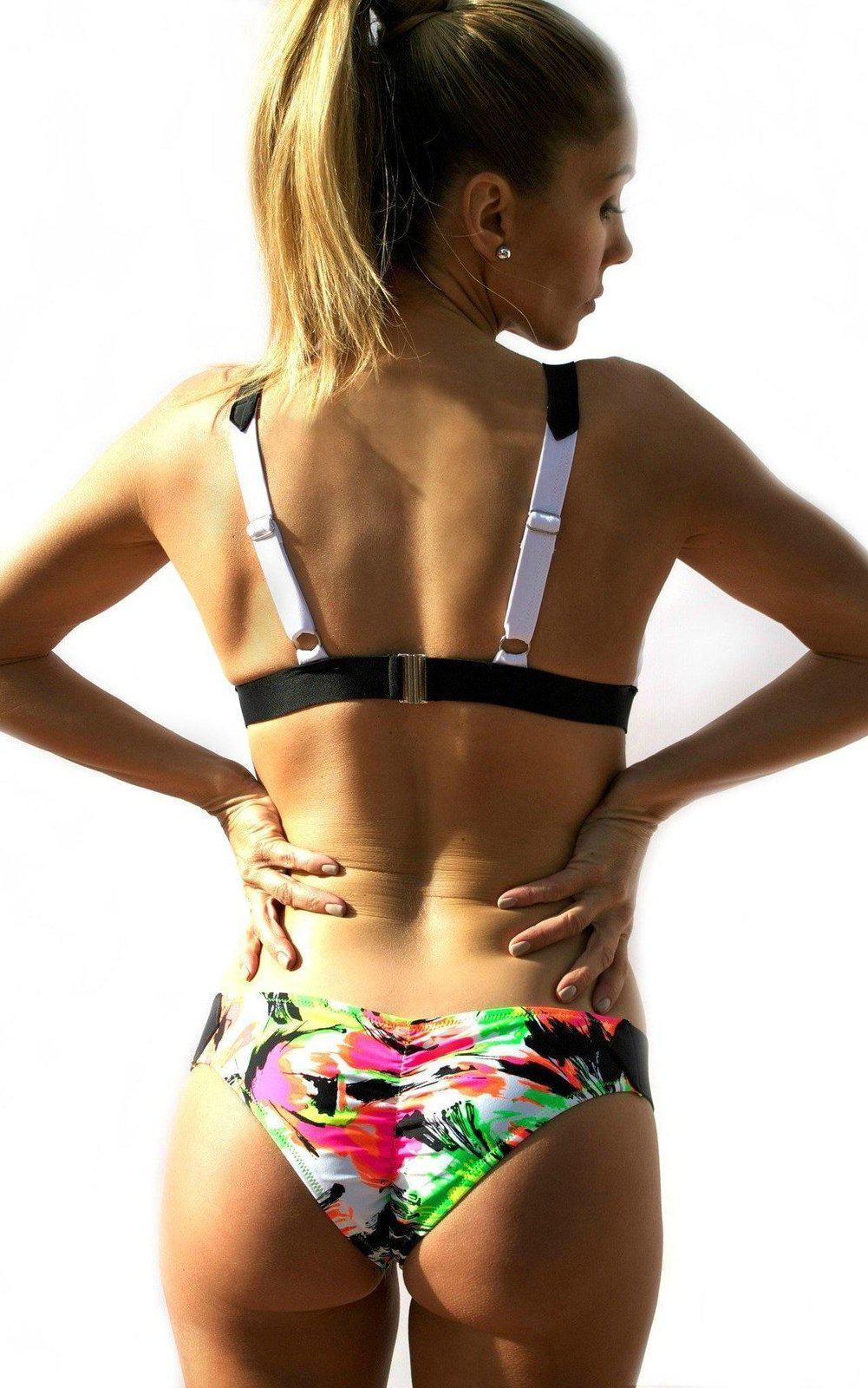Havana Ruched Bikini Bottom W/ Neoprene — Soul Flow Apparel