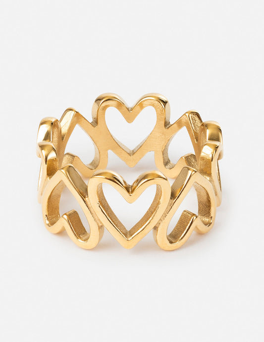 Heart Chain Ring – Christian Ring