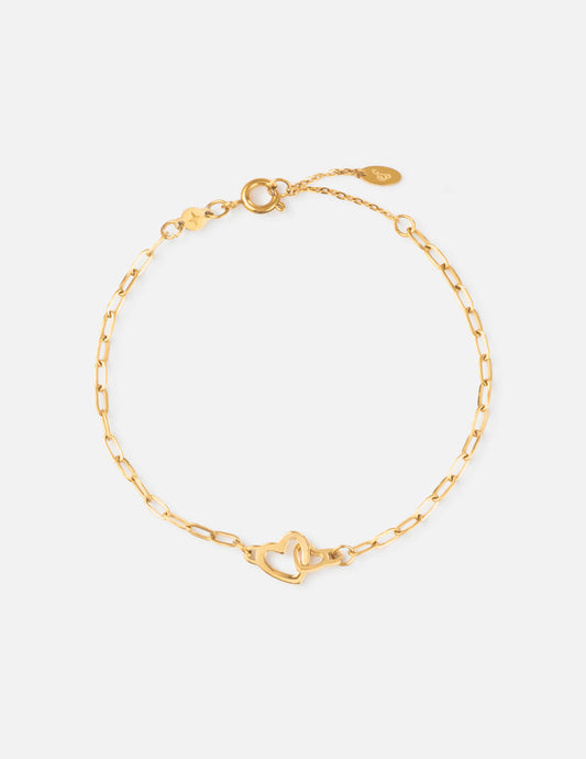 Heart Paperclip Chain Bracelet – Christian Bracelet