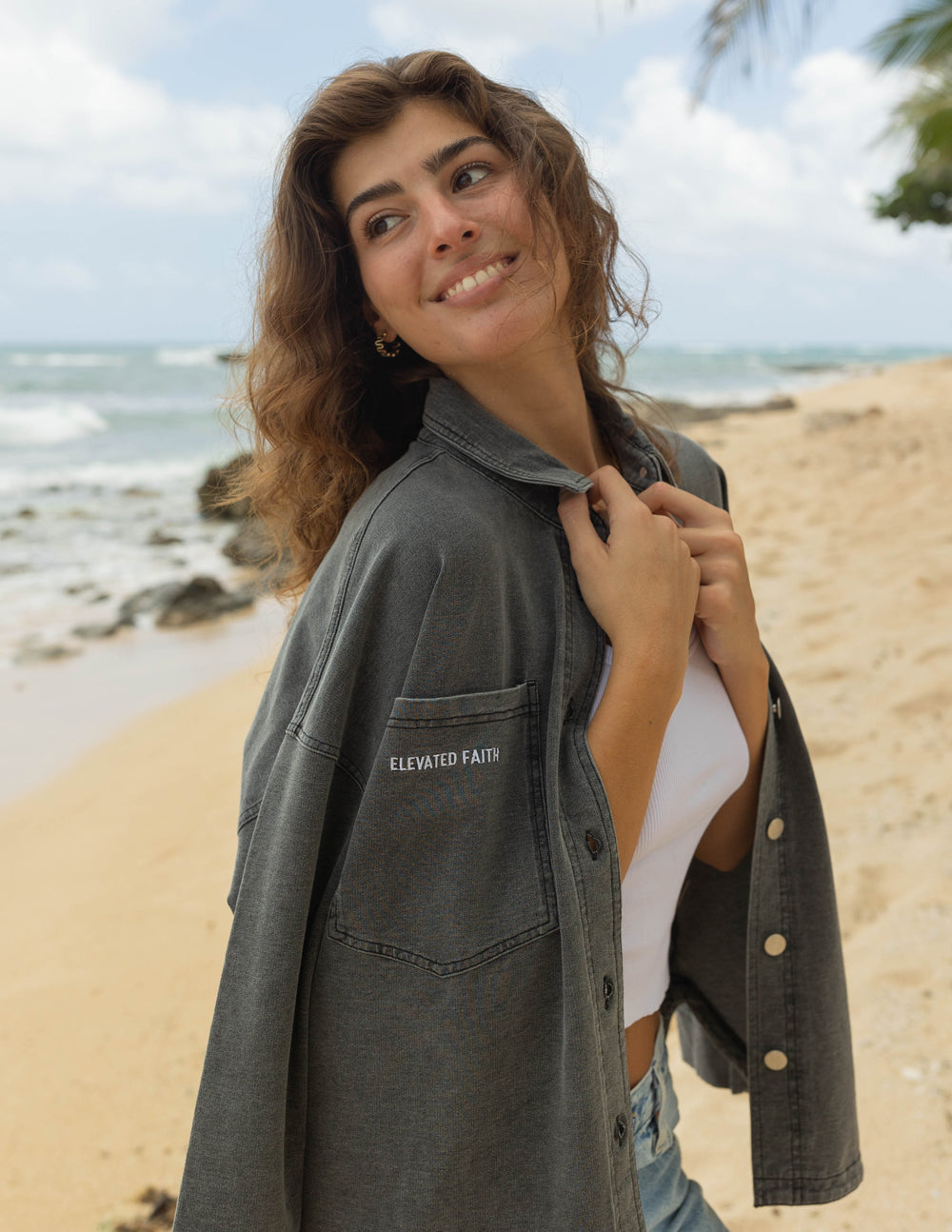 Heaven Is Closer Shacket – Christian Jacket