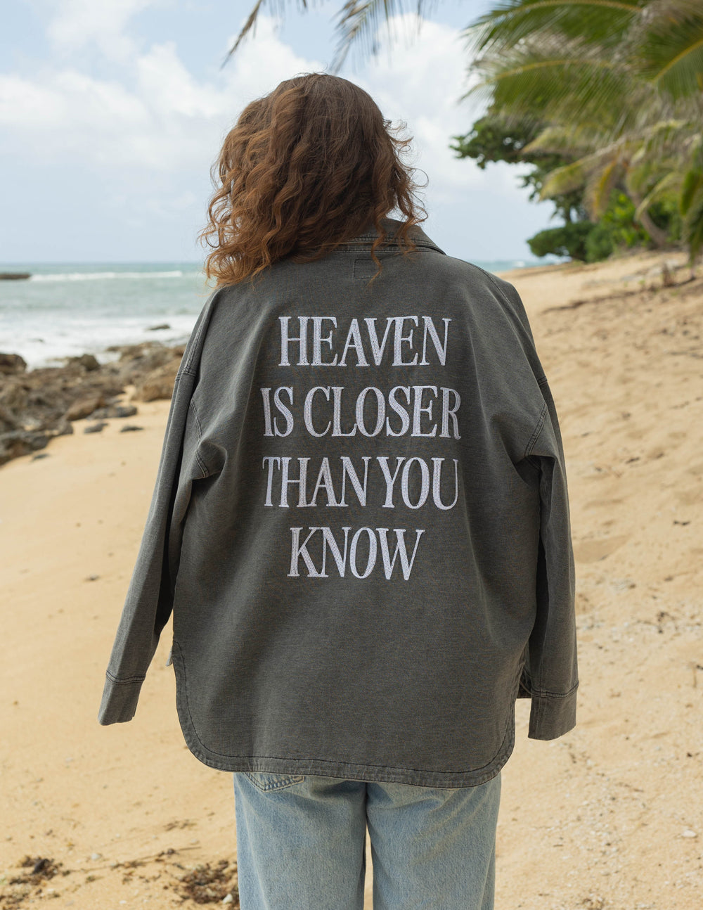 Heaven Is Closer Shacket – Christian Jacket