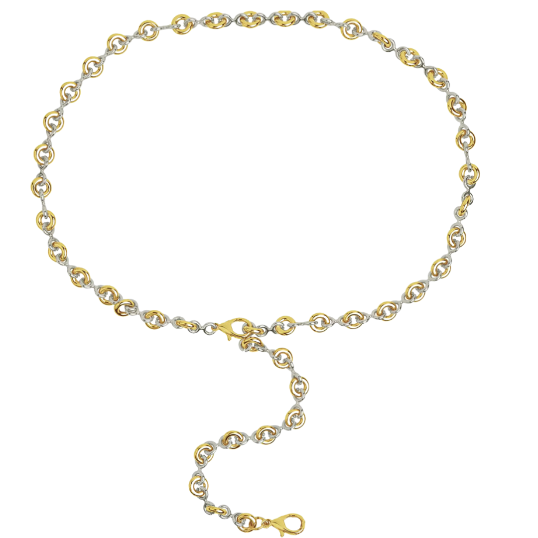 Odessa Chain Belt Two Tone - Double Clasp, view 36 — Soul Flow Apparel