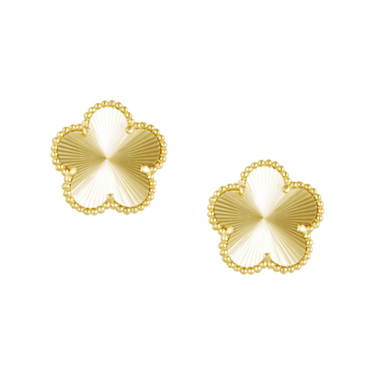 Adeline Clover Stud Earring Gold, view 37 — Soul Flow Apparel