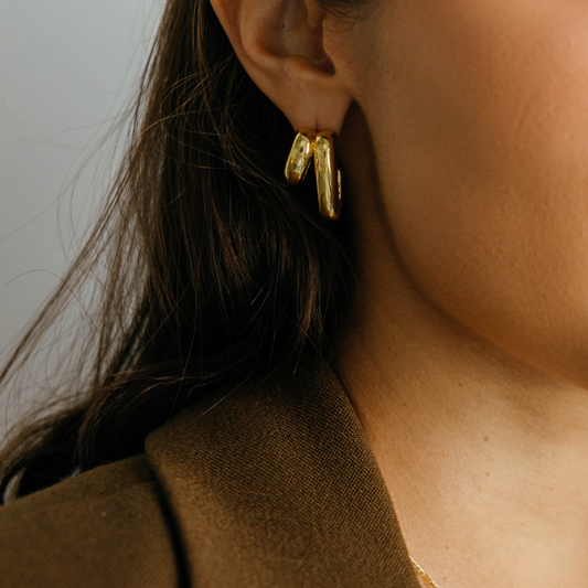 Hugo Double Hoop Earring, view 38 — Soul Flow Apparel