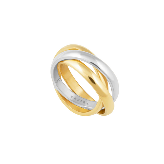 Golden Girl Ring Two Tone, view 52 — Soul Flow Apparel