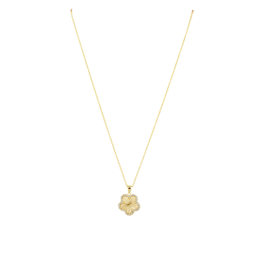 Adeline Pave Outline Pendant Necklace, view 54 — Soul Flow Apparel